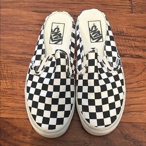 Vans Black and White Checkerboard Slip-Ons
